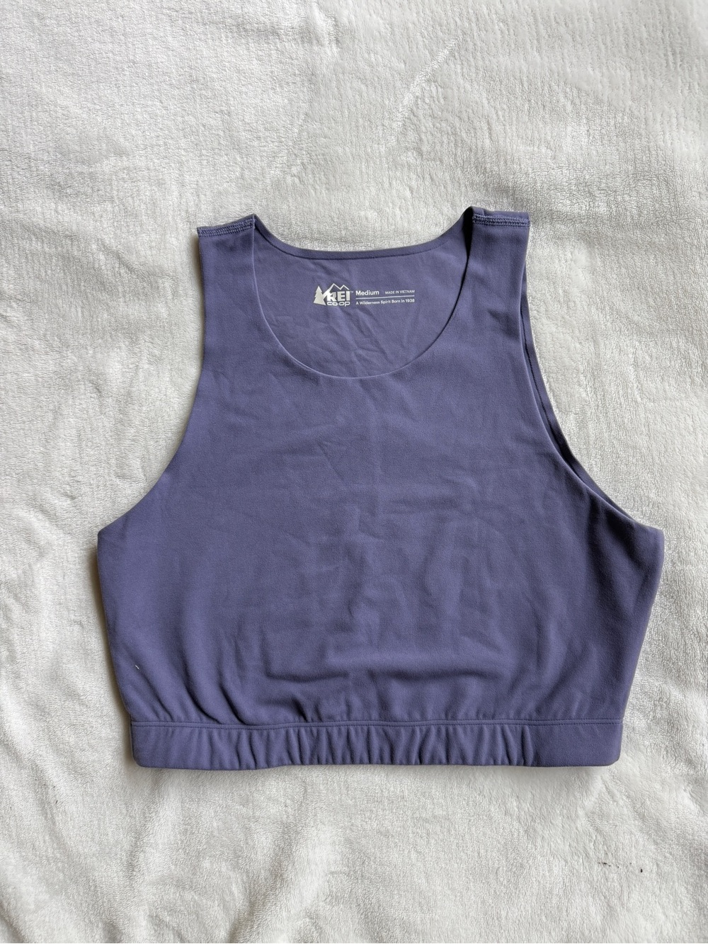 REI Lavender Purple Cropped Take Your Time Bra Tank Top